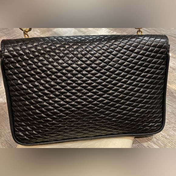 Vintage 1980’s Bally double flap black leather 3 way bag - Picture 7 of 16